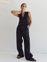 Summer White Linen Two Piece Set 2